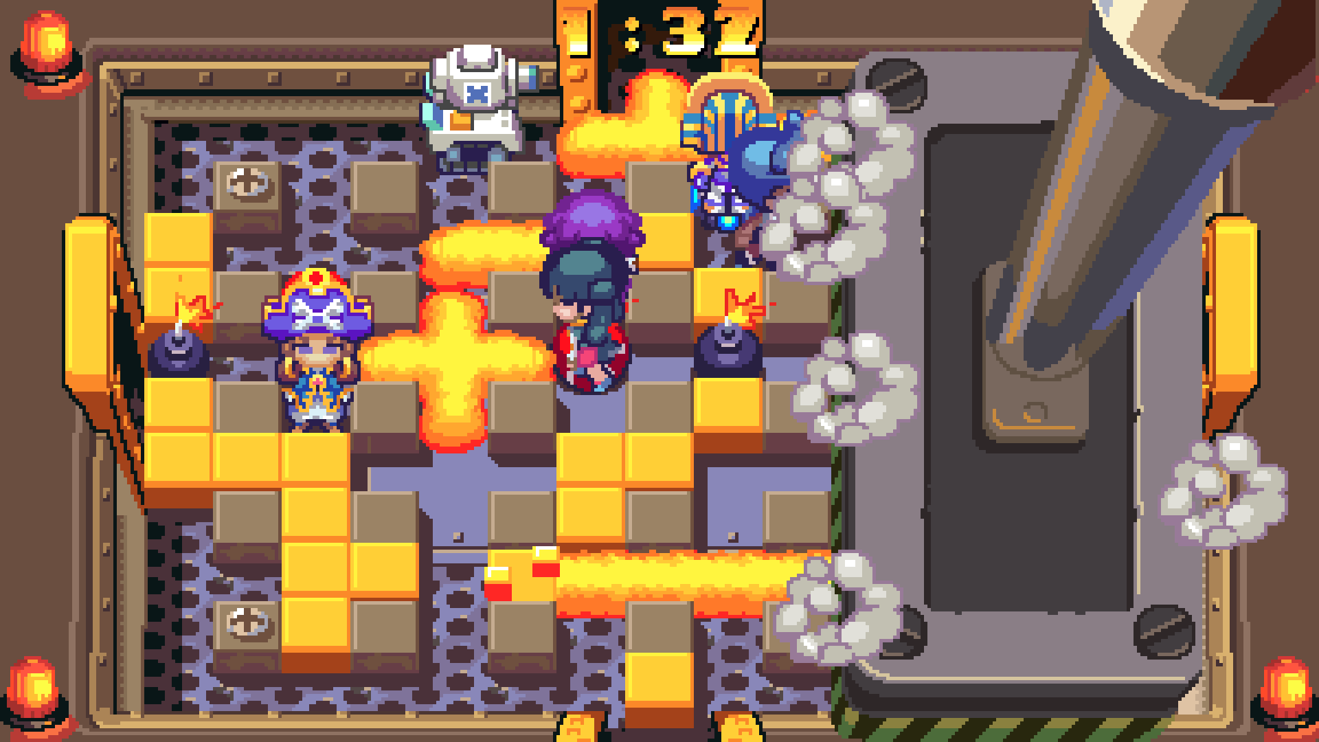 A screenshot of the Danger Zone stage in Nitronauts